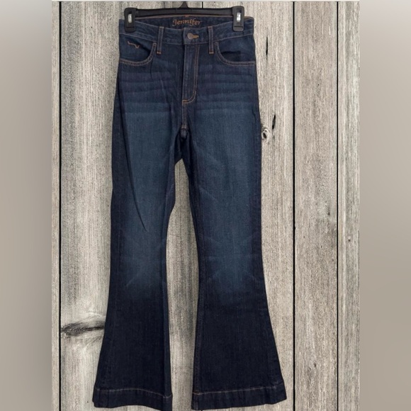 Dark Indigo Flare Jeans - Picture 1 of 4